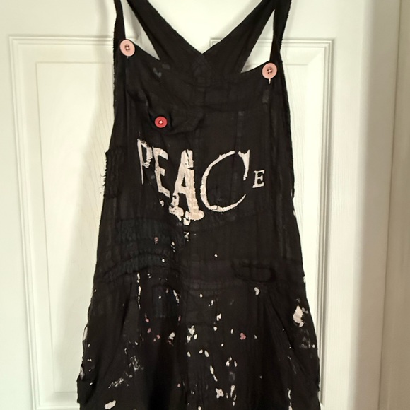 Magnolia Pearl Black Peace Women's Overalls - Picture 7 of 9